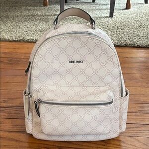 Nine West Off-White Patterned Backpack